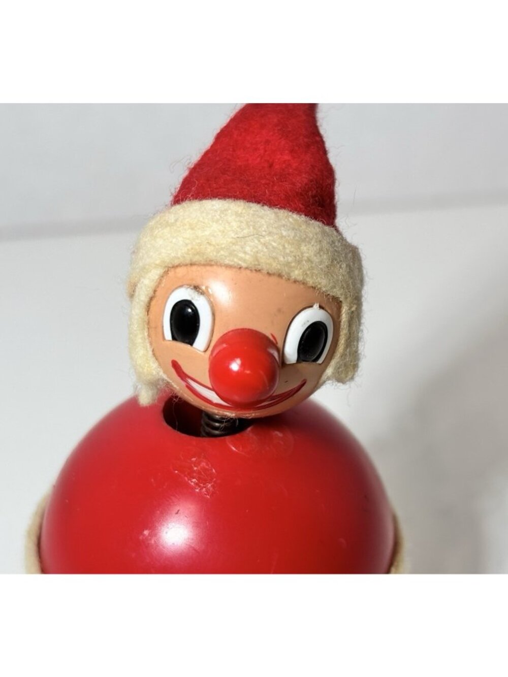 West German Roly Poly Happy Santas 3" Bobble Wobble Christmas Vintage - Picture 2 of 7
